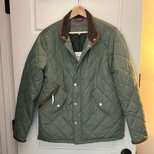 Robert Graham Olive Quilted Men's Puffer Jacket